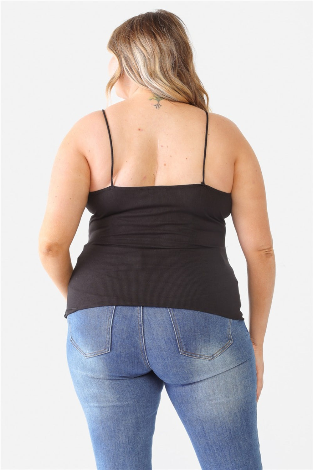 Stilla | Plus Size Blonder Detail V-Hals Cami