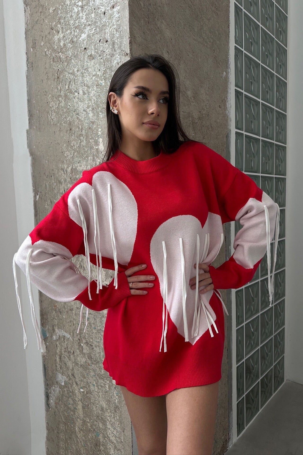 Stilla | Love Frynse Rund Hals Pullover Sweater