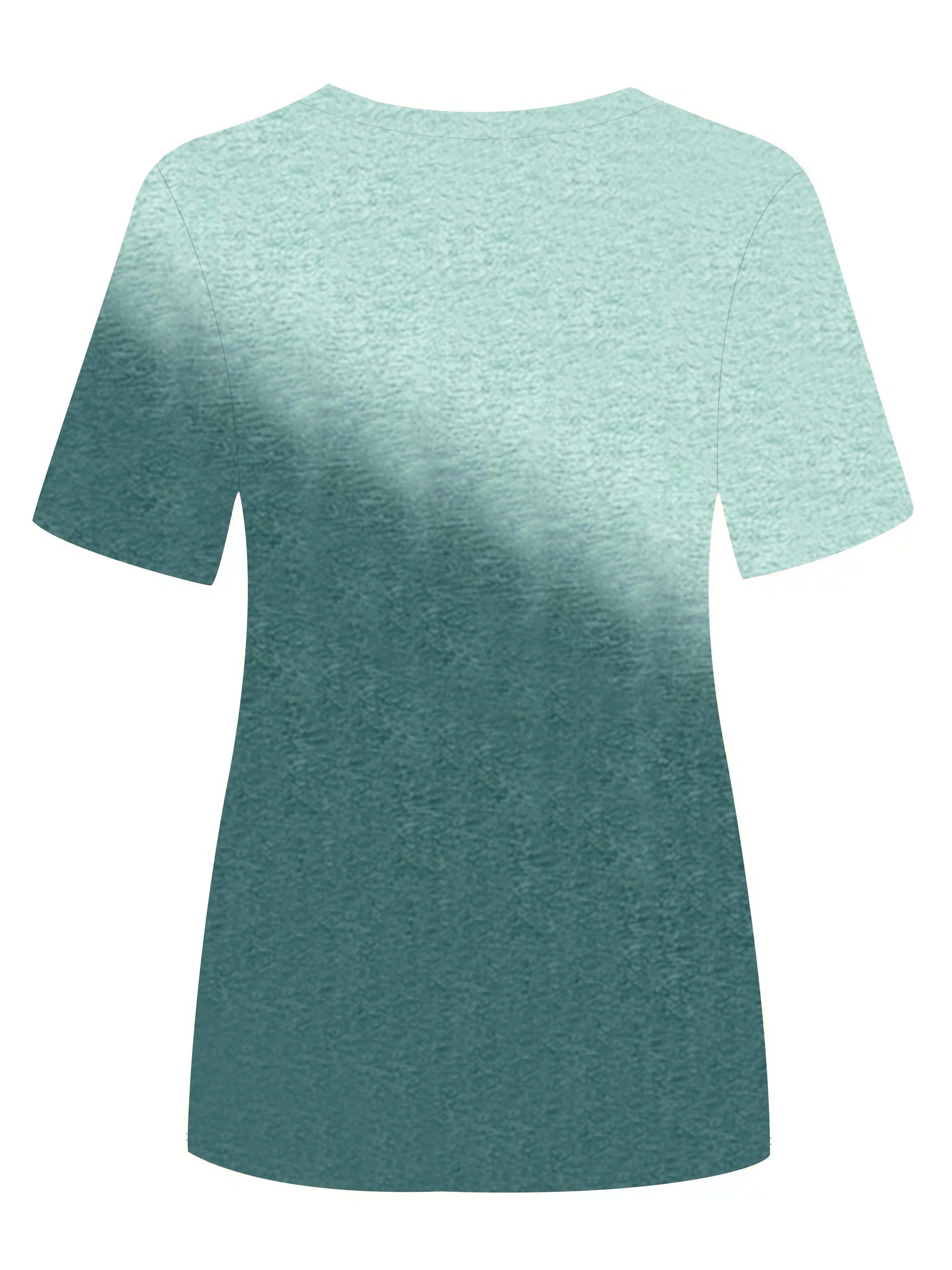 Stilla | T-Shirt Med Farveblokke Rund Hals, Kort Ærme, Afslappet, Let Top