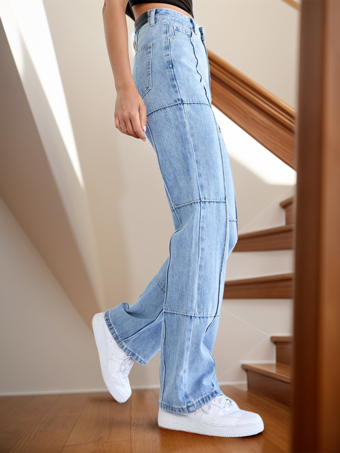 Stilla | Talje Lige Jeans Med Lommer Levere