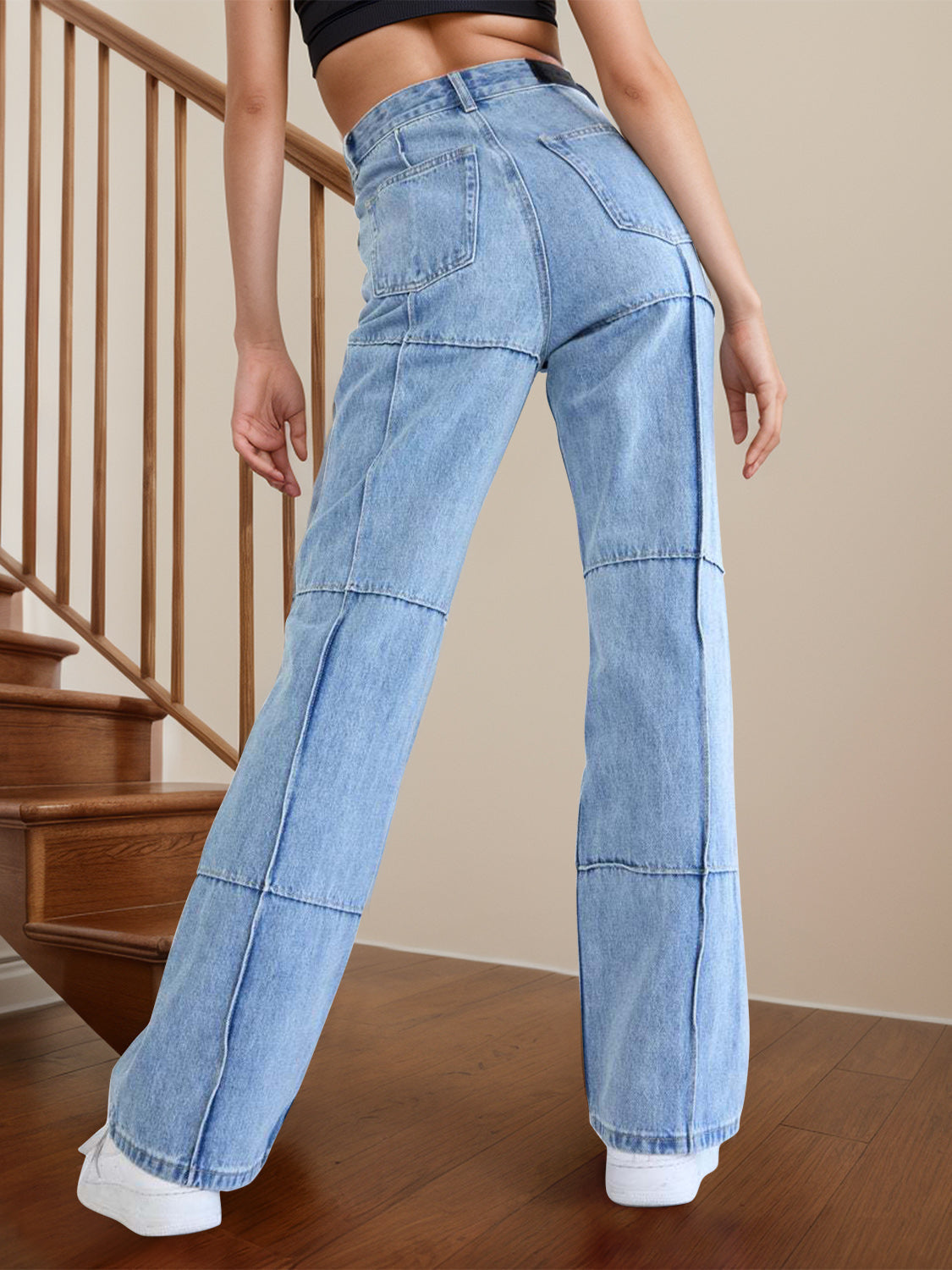 Stilla | Talje Lige Jeans Med Lommer Levere