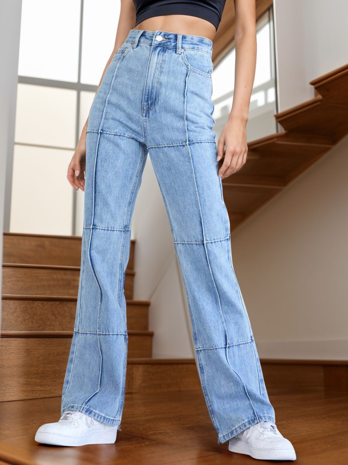 Stilla | Talje Lige Jeans Med Lommer Levere
