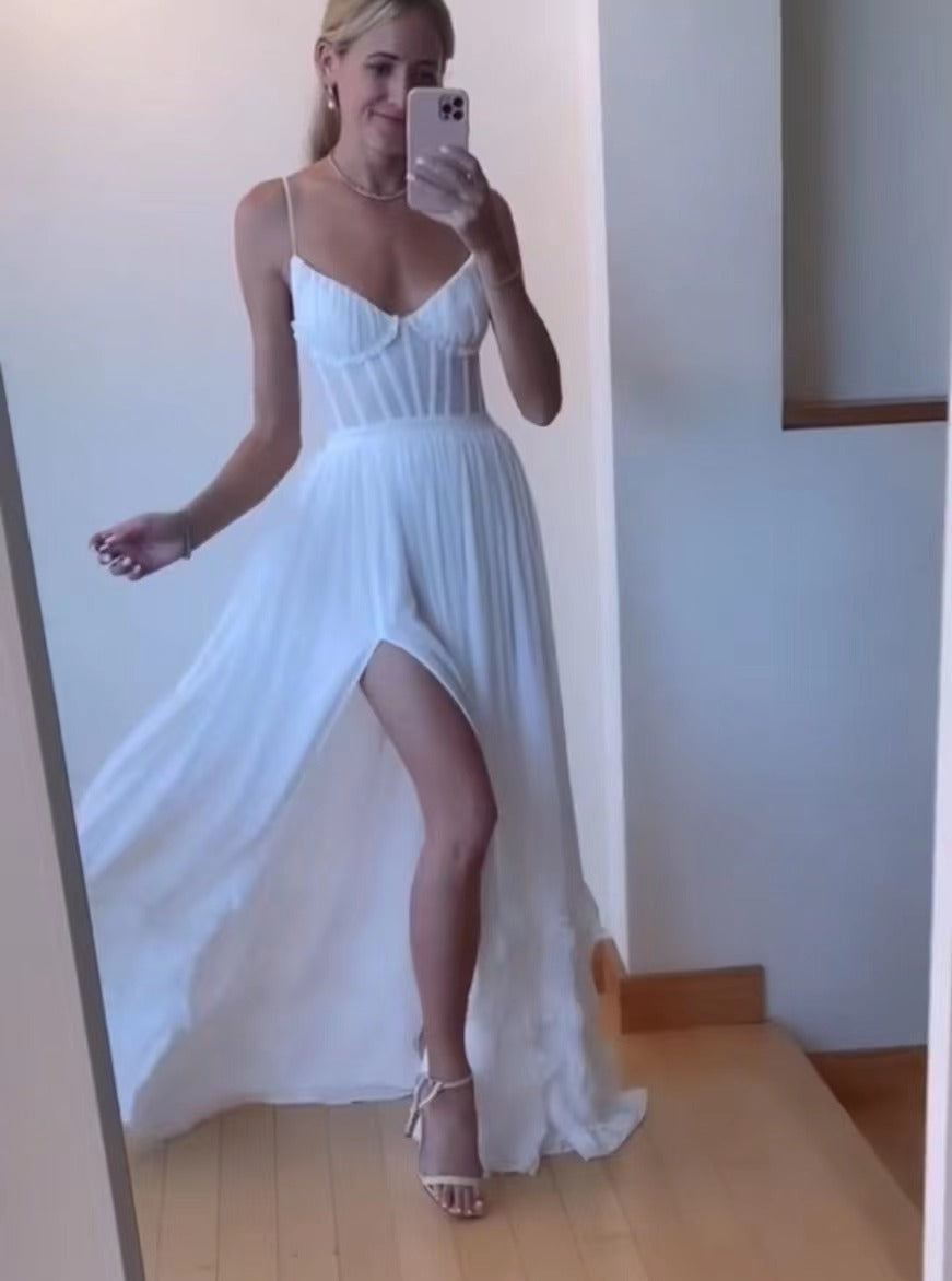 Stilla | Bandeau Ensfarvet Strand Ferie Maxi Kjole Mode