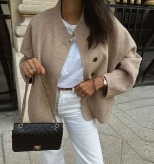 Stilla | Elegant Uld Trenchcoat Hot på udsalg