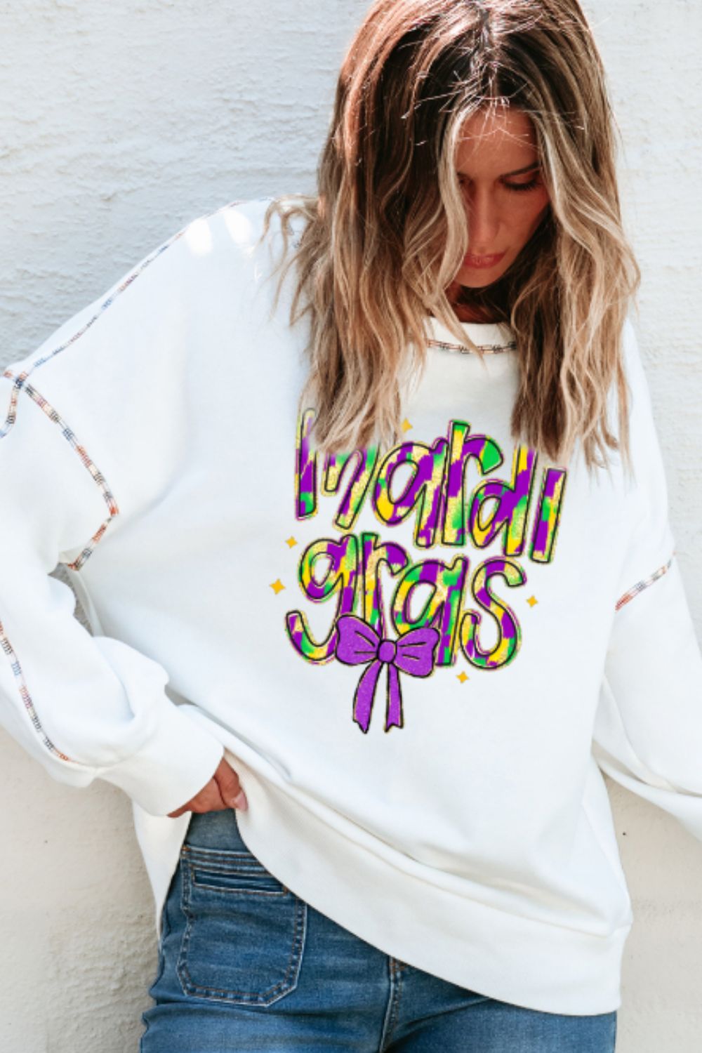 Stilla | MARDI GRAS Rund hals Langærmet Sweatshirt