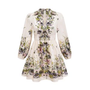 Stilla | Kort Floral Print Sommerkjole Online salg