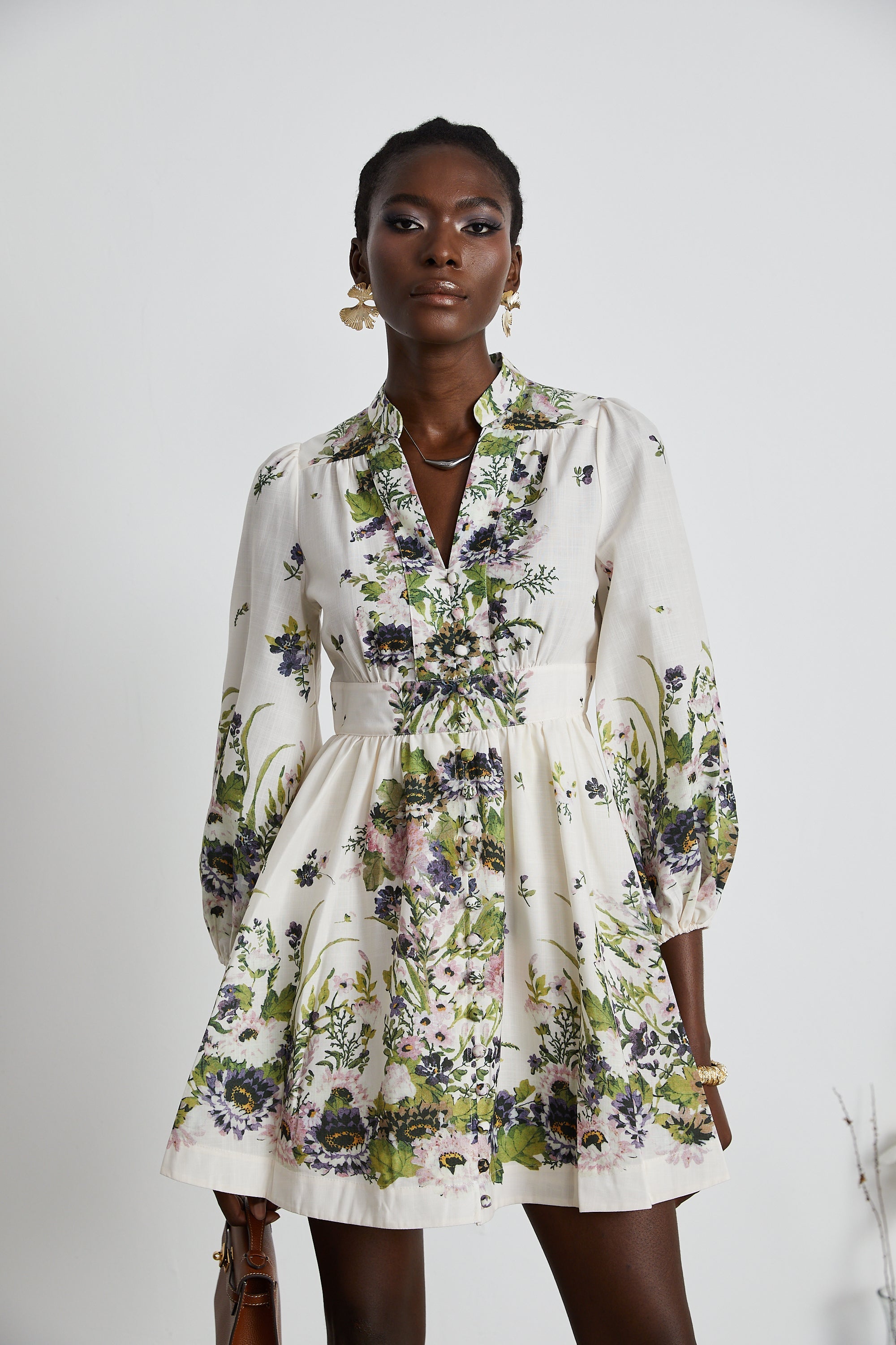 Stilla | Kort Floral Print Sommerkjole Online salg