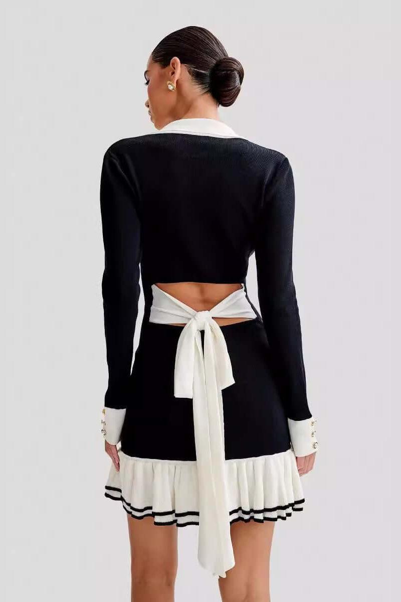 Stilla | Bodycone Ruffle Strikket Kjole