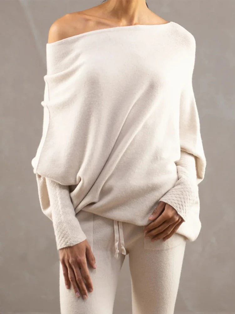 Stilla | Draperet Asymmetrisk Bluse på udsalg