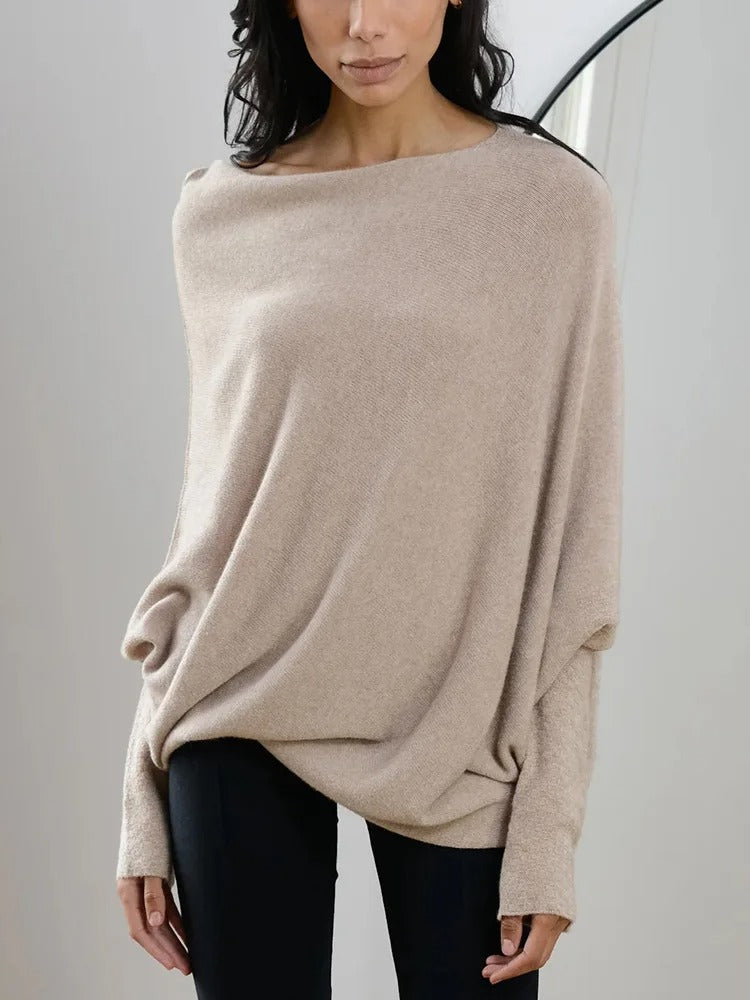 Stilla | Draperet Asymmetrisk Bluse på udsalg