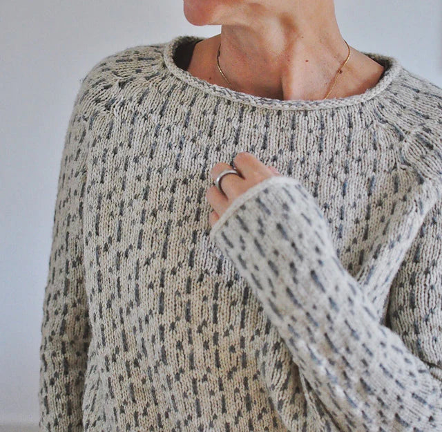 Stilla | Striksweater med Mønsterdetaljer Akryl & Bomuld Blød & Varm Online