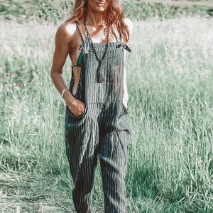 Stilla | Stribet Print Jumpsuit Online salg