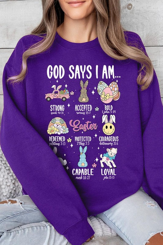 Stilla | Siger Jeg Er Kristne Grafisk Fleece Sweatshirts Hot på udsalg