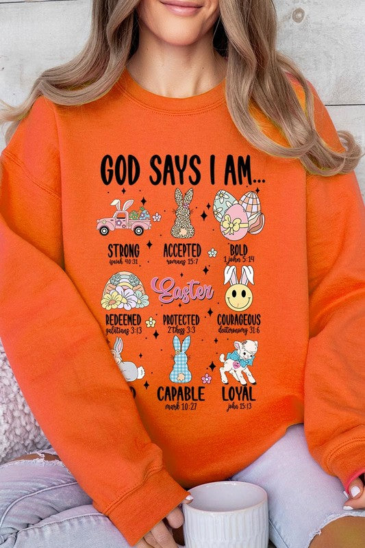 Stilla | Siger Jeg Er Kristne Grafisk Fleece Sweatshirts Hot på udsalg