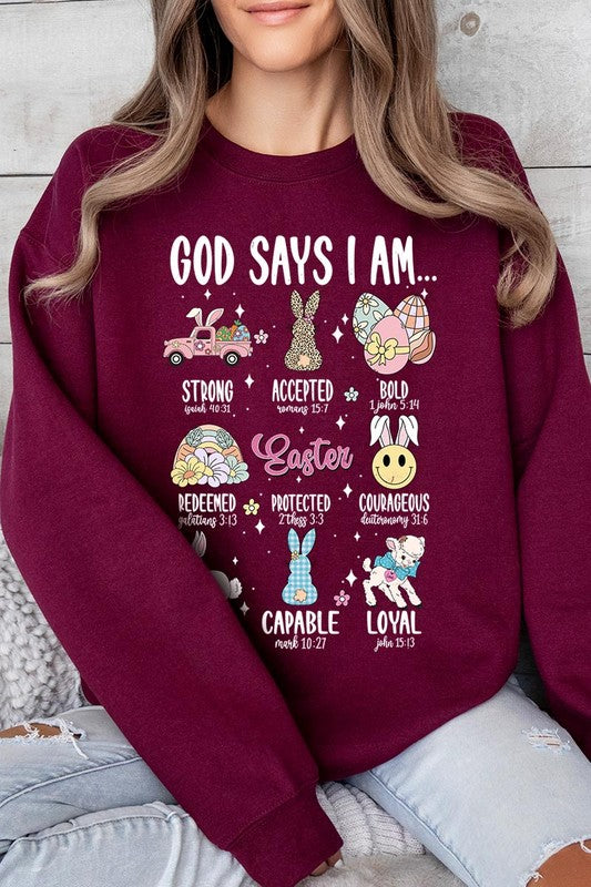 Stilla | Siger Jeg Er Kristne Grafisk Fleece Sweatshirts Hot på udsalg