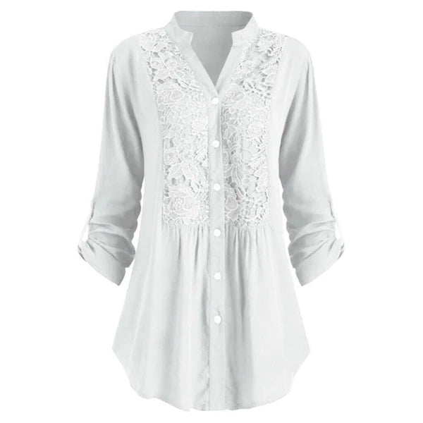 Stilla | Blouse Langærmet Bluse Med Blonde på udsalg