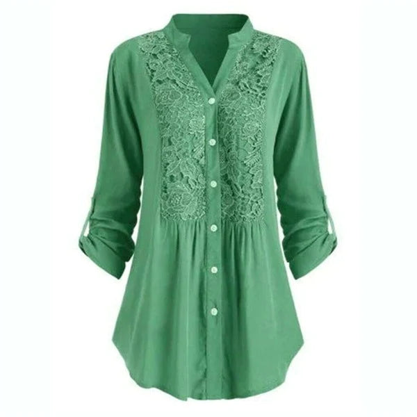 Stilla | Blouse Langærmet Bluse Med Blonde på udsalg