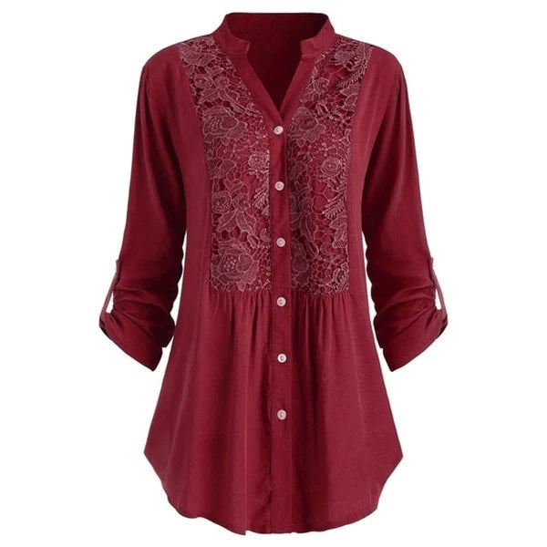 Stilla | Blouse Langærmet Bluse Med Blonde på udsalg
