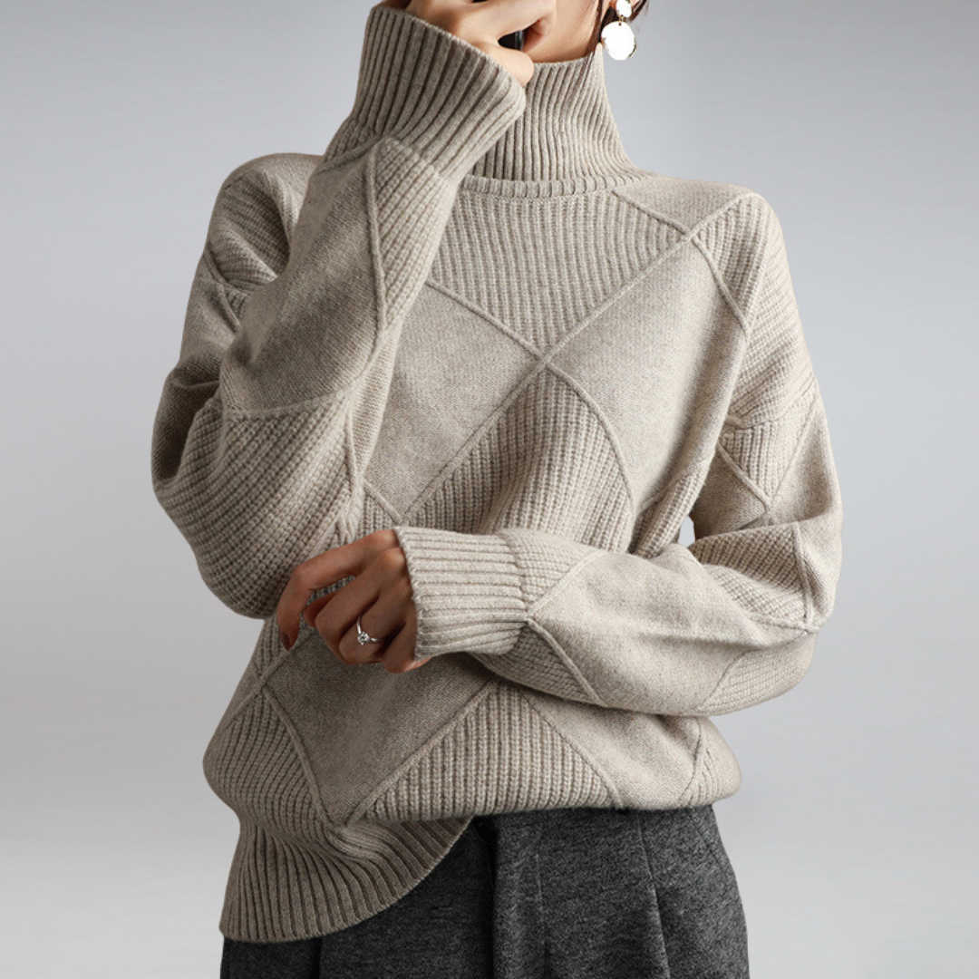 Stilla | Elegant rullekrave sweater med fin strik