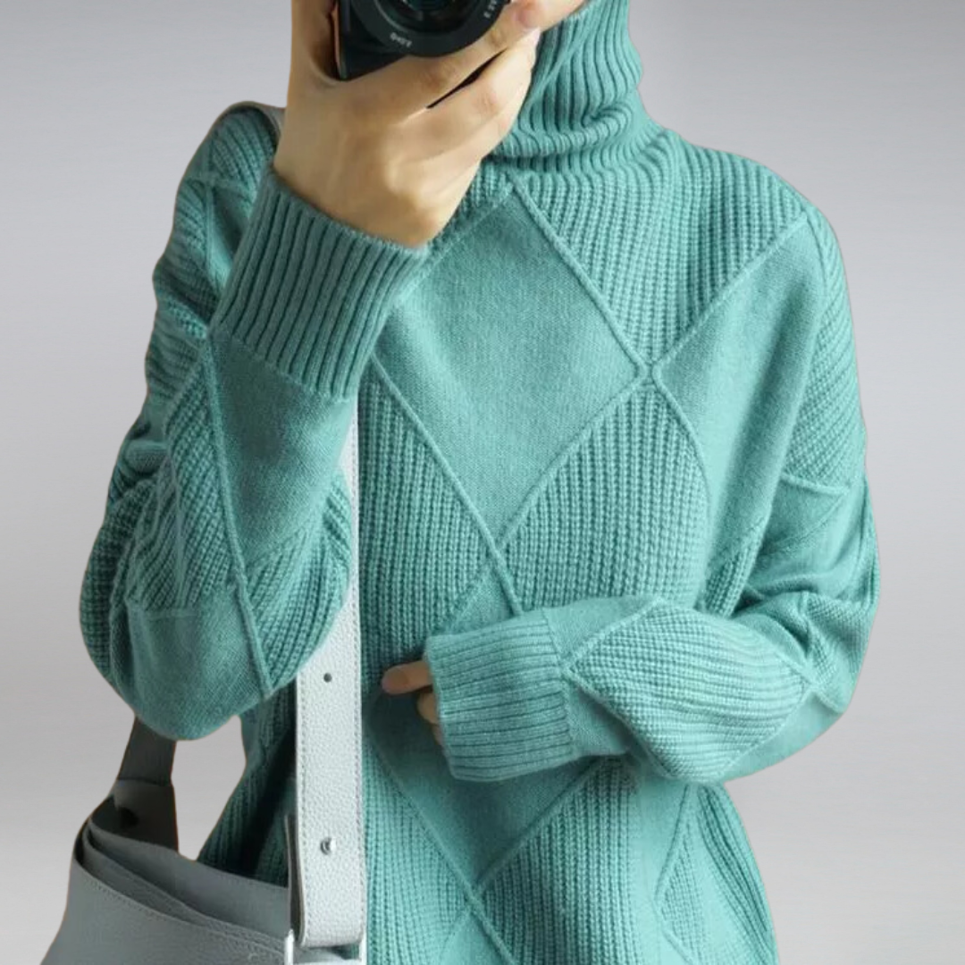 Stilla | Elegant rullekrave sweater med fin strik
