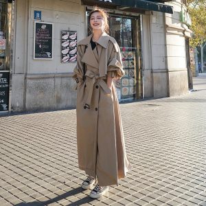 Stilla | Overstørrelse Dobbeltknappet Trench Coat
