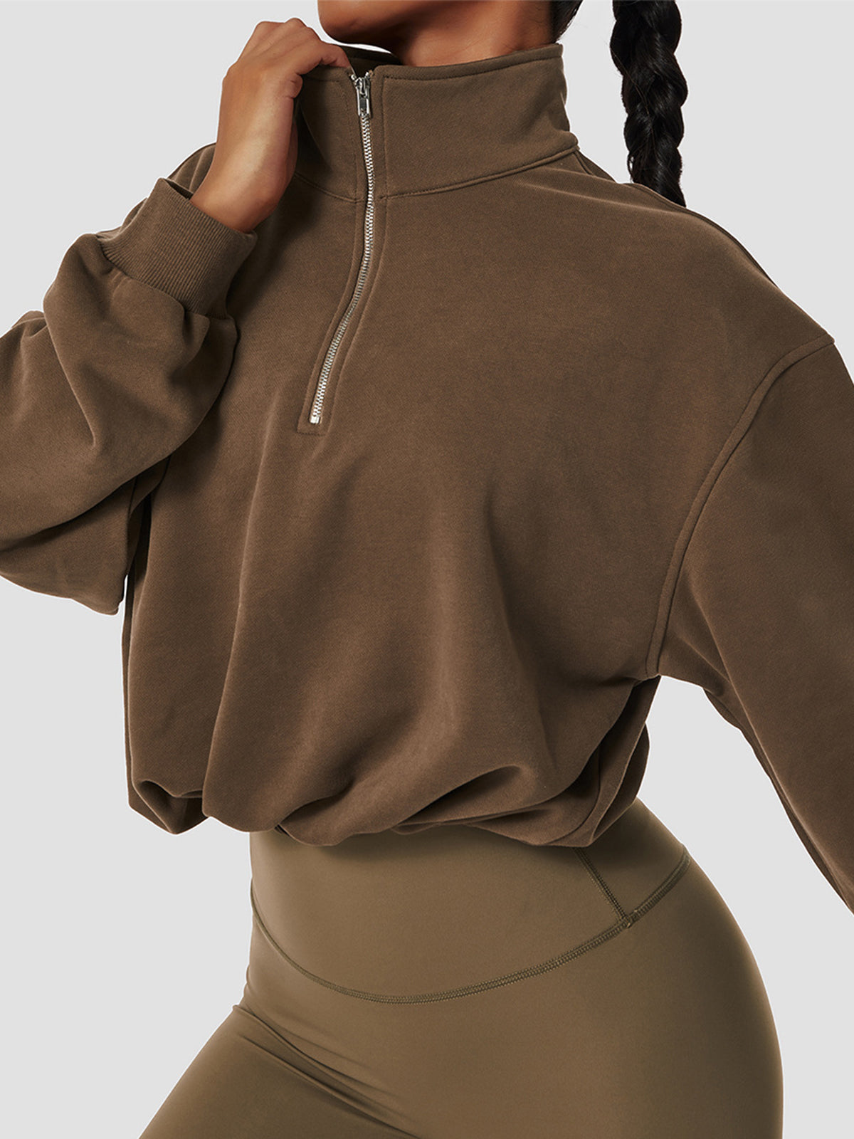 Stilla | Sweatshirt Khaki Bomuld Afslappet & Behagelig