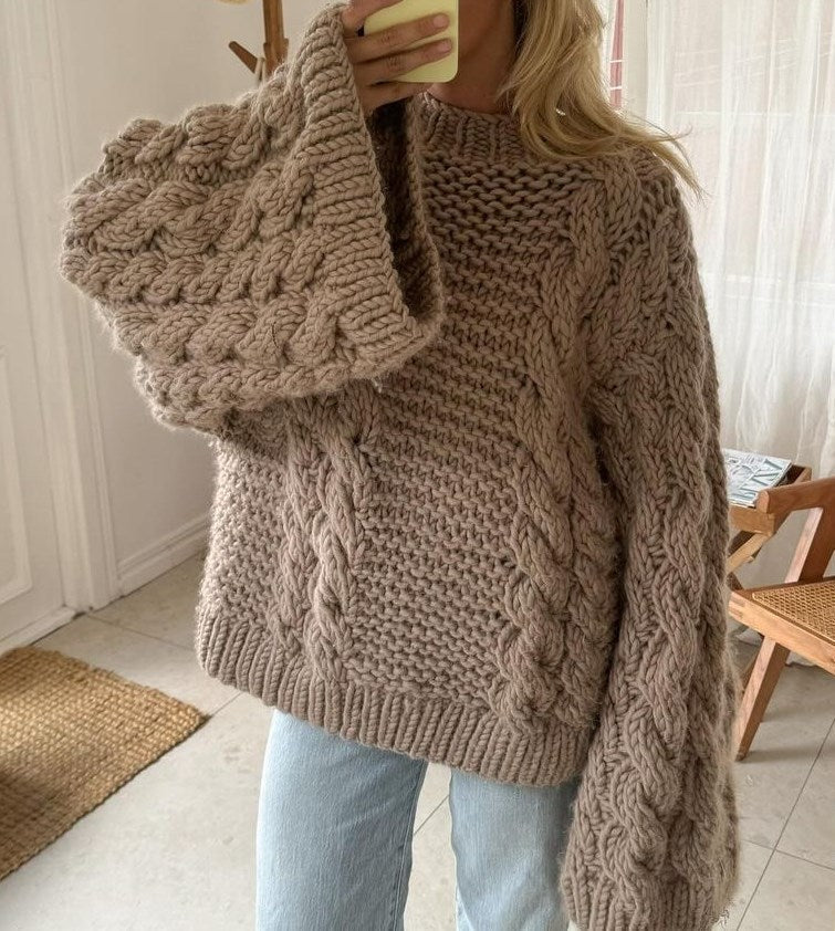Stilla | Groft Fletmønsterstrikpullover Levere