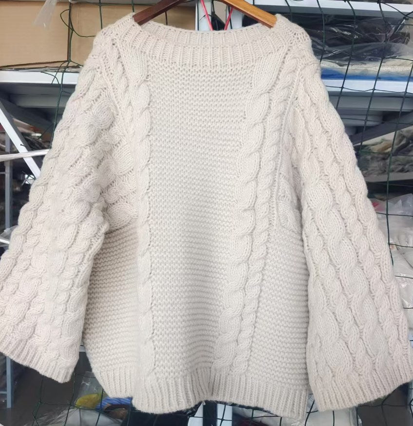 Stilla | Groft Fletmønsterstrikpullover Levere