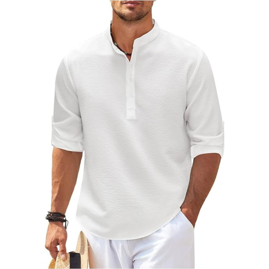 Stilla | Henley Shirt Løs Løs pasform